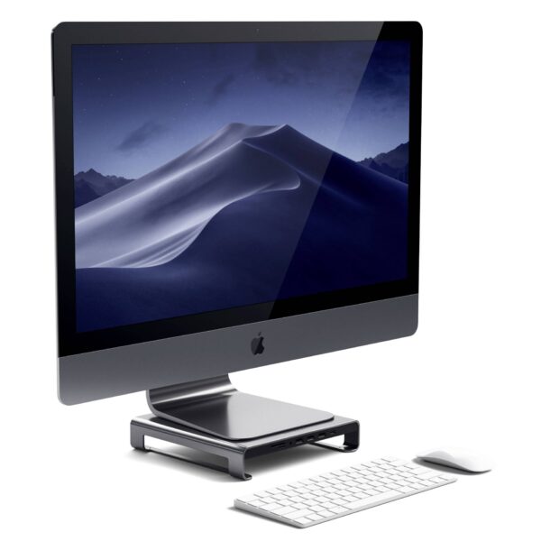 Satechi Aluminum Monitor Stand Hub for iMac space gray – Bild 7