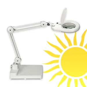 MAUL LED Lupenleuchte Viso mit Standfuß weiß