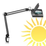 MAUL LED Lupenleuchte Vitrum mit Klemmfuß schwarz