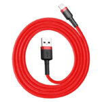Baseus Cafule USB-Lightning-Kabel 2,4 A, 1 m (schwarz + rot)