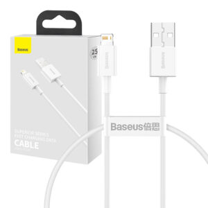 Baseus Superior Series Kabel USB zu Lightning, 2,4A, 0,25m (Weiß)