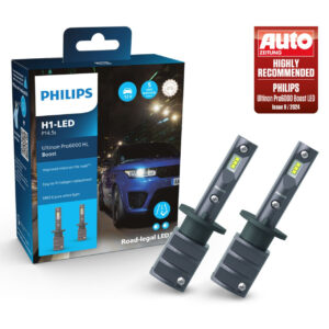 2 Stück H1 Philips 12V 13W Ultinon Pro6000 Boost 5800K +300% mit Straßenzulassung