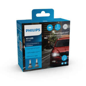 2 Stück H7 Philips 12V 16W Ultinon Pro6000 LED 5800K mit Straßenzulassung Standard