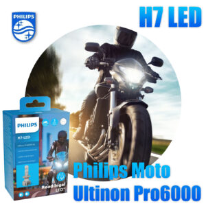 H7 Philips Moto 12V 20W PX26d Ultinon Pro6000 LED 5800K mit Straßenzulassung