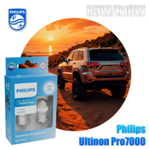 2 Stück Philips R5W/R10W 12/24V BA15s Ultinon Pro7000 NOECE