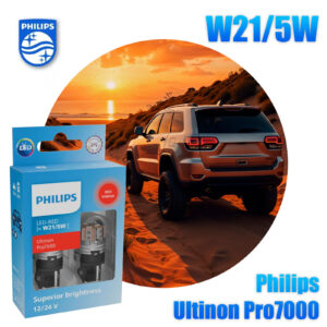 2 Stück Philips W21/5W 12/24V W3x16q Ultinon Pro7000 NOECE