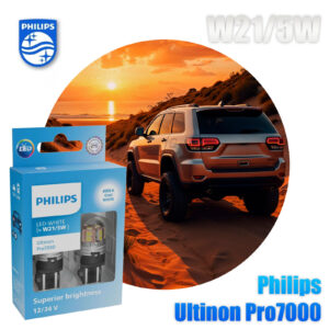 2 Stück Philips W21/5W 12/24V W3x16q Ultinon Pro7000 NOECE