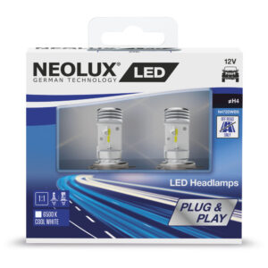 2 Stück H4 NEOLUX 12V 12/12W P43t LED Headlight 6500K Cool White NO ECE
