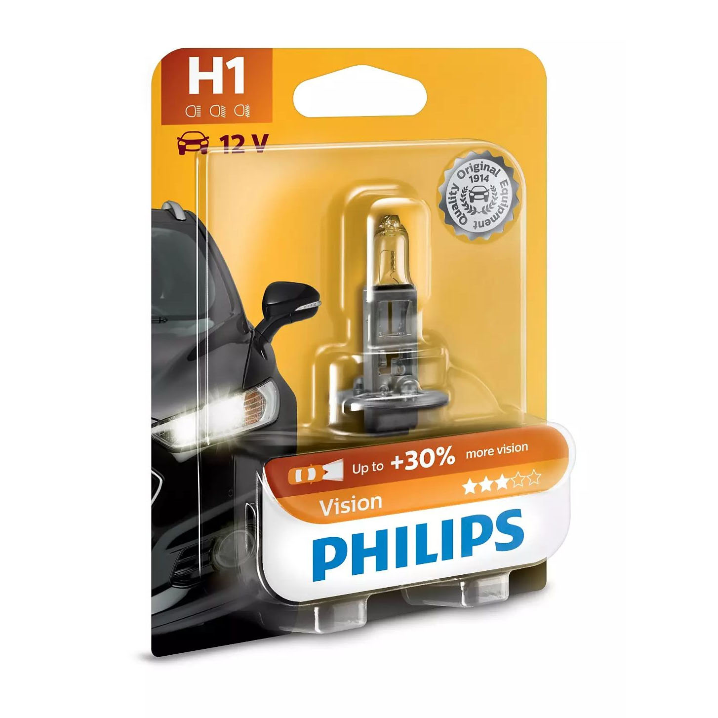 2 Stück H1 PHILIPS VISION Autolampen 30% mehr Licht Blister – Bild 4