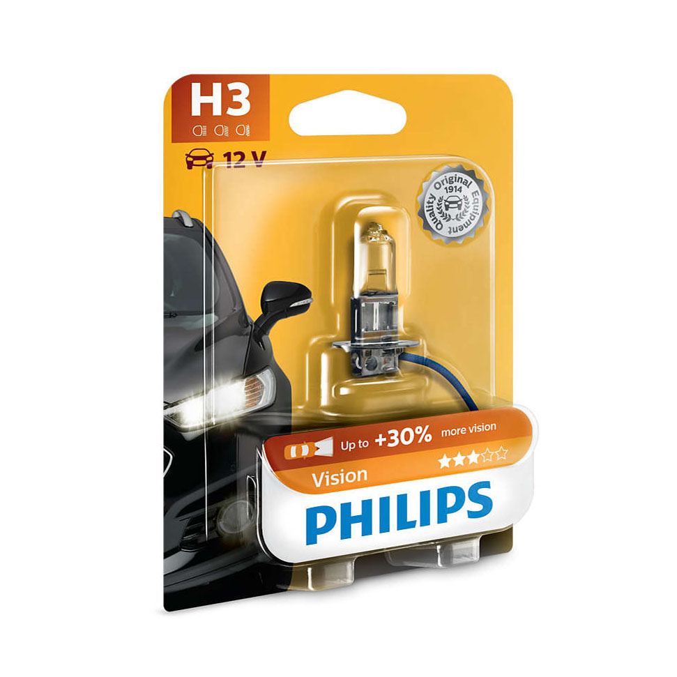 H3 PHILIPS VISION Autolampe 30% mehr Licht Blister – Bild 4