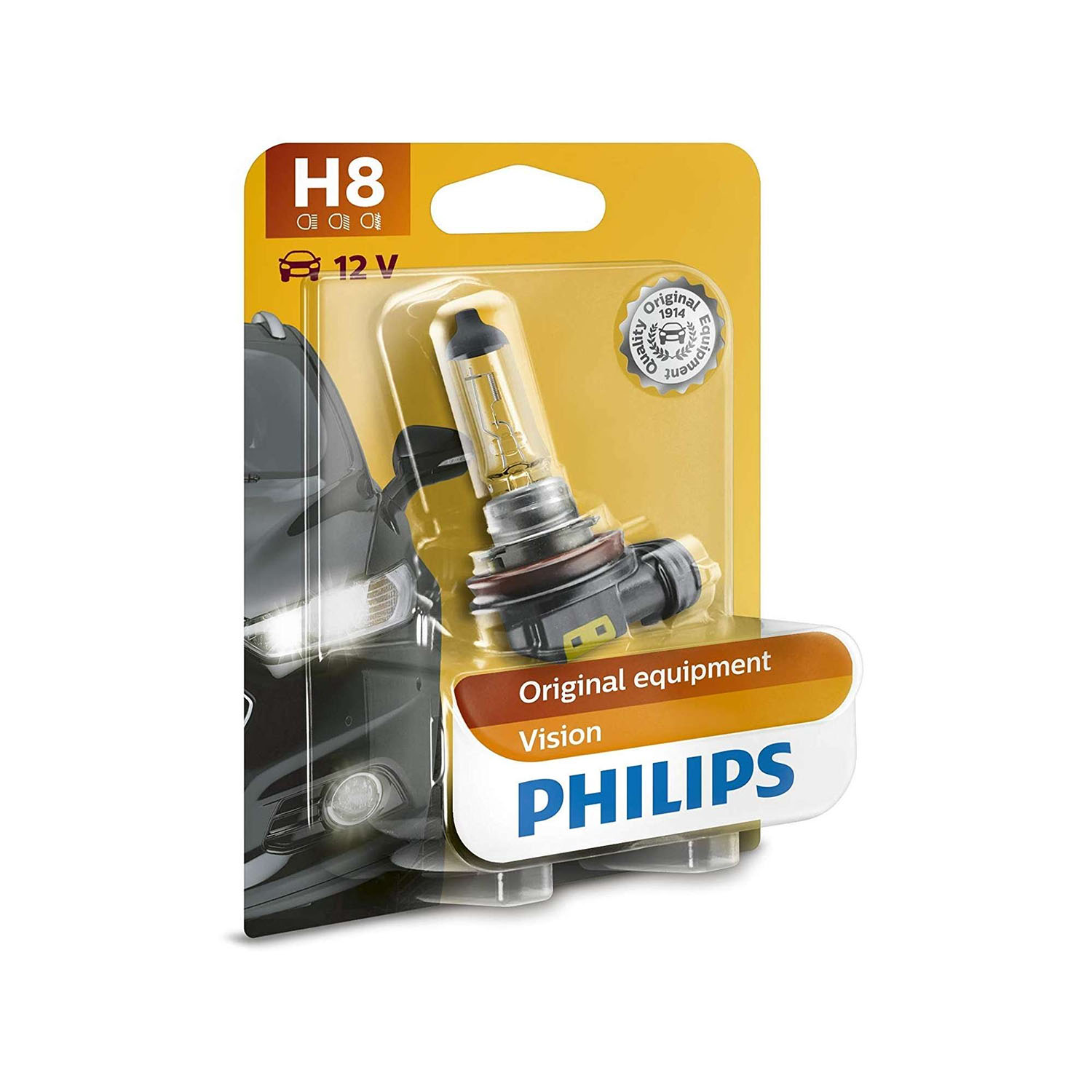 2 Stück H8 PHILIPS VISION Autolampen 30% mehr Licht Blister – Bild 4