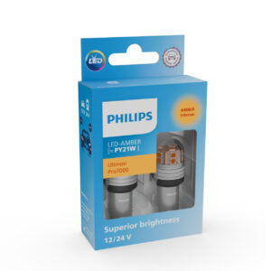 2 Stück Philips PY21W 12/24V BAU15s Ultinon Pro7000 NOECE