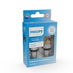 2 Stück Philips P21/5W 12/24V BAY15d Ultinon Pro7000 NOECE