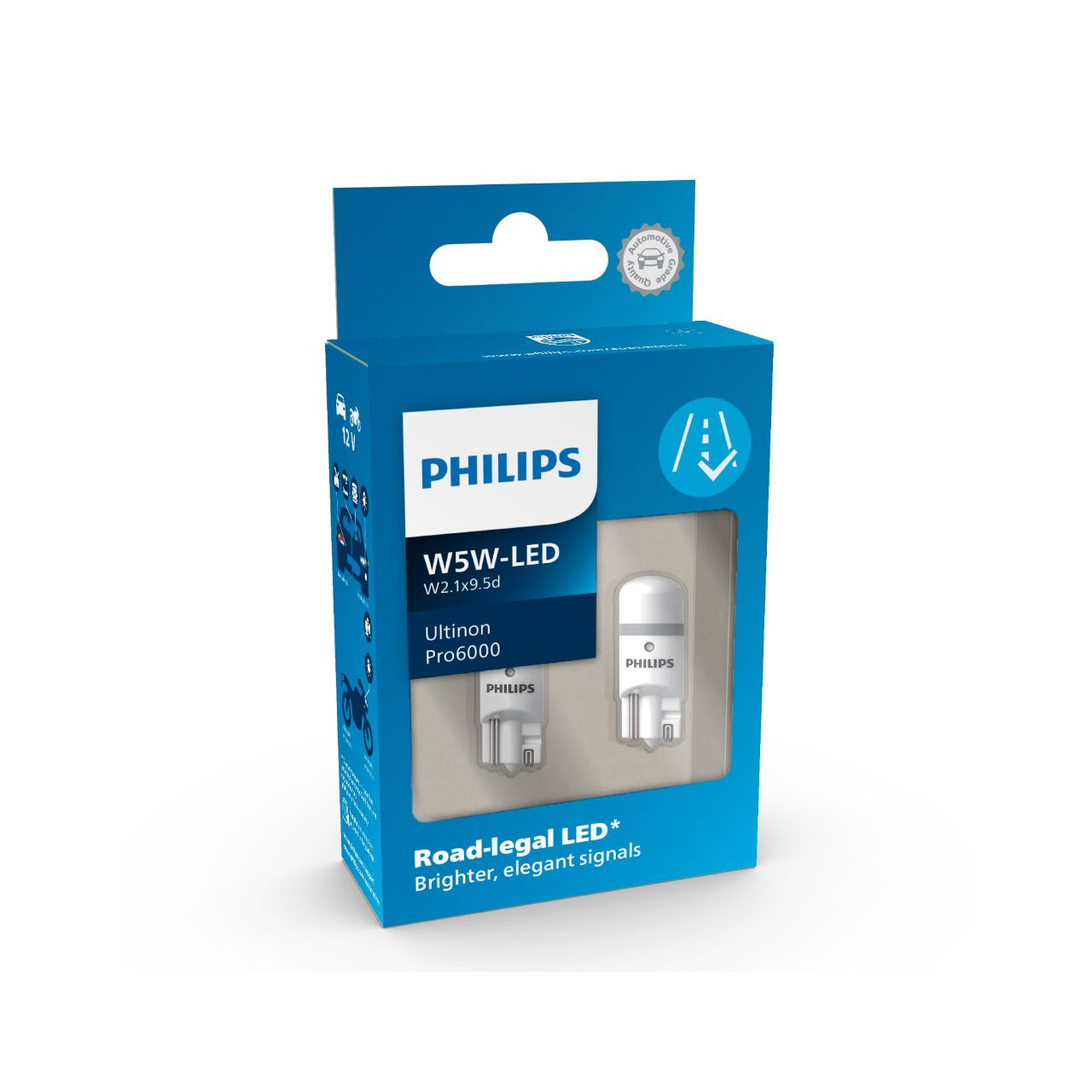 2 Stück Philips LED W5W 12V 0,9W Ultinon Pro6000 mit Straßenzulassung 6000K – Bild 2